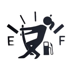 Low On Gas Female Decal